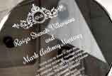 Monogram Clear Acrylic Wedding Invitation